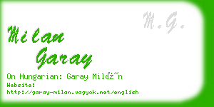 milan garay business card